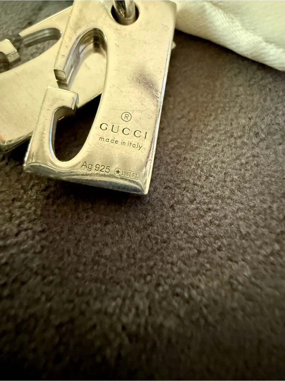 🔥EUC Gucci Sterling Silver Double G Stretch Charm Bracelet Italy🔥